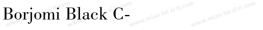 Borjomi Black C字体转换